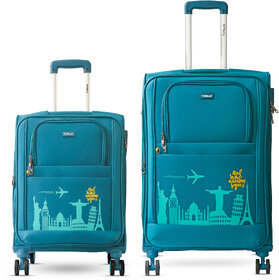 Timus Salsa Plus 58cm  68 cm - Soft Luggage Trolley Bags Combo Set 2- Soft Spinner Wheels