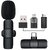 2 in 1 K8 Wireless Microphone, Digital Mini Portable Recording Clip Mic with Receiver for All Type-C Lightning Mobile Phones Camera Laptop for Vlogging YouTube Online Class, Zoom Call