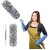 Lubela Microfiber Feather Duster Bendable And Extendable Fan Cleaning Duster With 100 Inches Expandable Pole Handle Washable Duster For High Ceiling Fans Window Blinds Furniture (Telescopic Duster C)