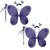 Kaku Fancy Dresses Purple Butterfly Wings With Hairband And Wand Stick For Girls - Pack of 2