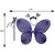 Kaku Fancy Dresses Purple Butterfly Wings With Hairband And Wand Stick For Girls - Pack of 2