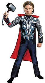 Kaku Fancy Dresses Thor Superhero Costume With Hammer Toy For Kids Fancy Dress Costume For Boys and Girls