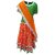 Kaku Fancy Dresses Navratri Garba Dance Lehnga Set  Radha Lehenga Choli Dupatta Set For Girls - Orange  Green For Girl