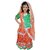 Kaku Fancy Dresses Navratri Garba Dance Lehnga Set  Radha Lehenga Choli Dupatta Set For Girls - Orange  Green For Girl