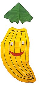 Kaku Fancy Dresses Boy's And Girl's Banana Cutout Fruits Costume With Cap For Annual Function / Competition Stage Shows