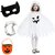 Kaku Fancy Dresses Halloween White Robe/Cloak with Teeth, Mask  Basket Combo Fancy Dress Halloween Costume for Kids
