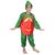 Kaku Fancy Dresses Kids Apple Fruits Costume Cutout with Cap - Red / Green
