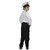 Kaku Fancy Dresses Our Community Helper Pilot Costume For Kids White Pilot Shirt  Black Pant With Cap For Boys  Girls