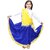 Kaku Fancy Dresses Indian State Haryanvi Dance Lehenga Costume For Girl - Yellow  Blue