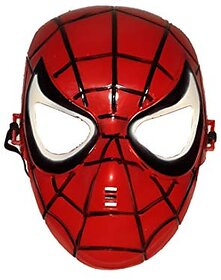 Kaku Fancy Dresses Spider Face Mask For Kids  Spider Superhero Face For Boys - Red, Free-size