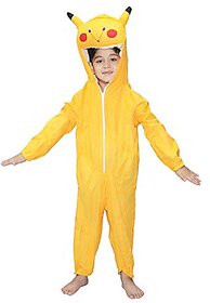 Kaku Fancy Dresses Pika Cartoon Costume - Yellow, For Boys  Girls