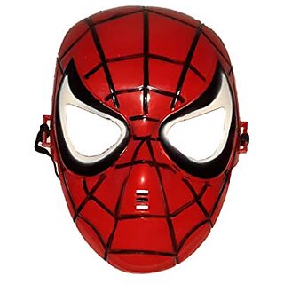 Kaku Fancy Dresses Spider Face Mask For Kids  Spider Superhero Face For Boys - Red, Free-size
