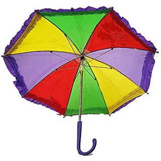 Kaku Fancy Dresses Rainbow Umbrella / Umbrella Prop For Shows - Multicolor, Free Size, For Unisex