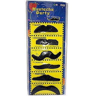 Kaku Fancy Dresses Funny Fake Mustache For Costume Party Accessory, Party Props, Party Favor-Black, Free Size, For Boys