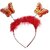 Kaku Fancy Dresses Red Butterfly Wings Fairy Costume Accessories - Red, 3-8 Years, For Girls