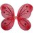 Kaku Fancy Dresses Red Butterfly Wings Fairy Costume Accessories - Red, 3-8 Years, For Girls