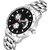 Luxury New Black Dial Chronograph Design Steel Strap Classic Formal Look Unique Stylist Looking Analog wrist Watch - For