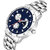HRV Luxury New Blue Dial Chronograph Design Steel Strap Classic Formal For Men