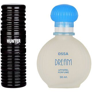 Ossa Hunter EDP 30ml And Dream Collection EDP 30ml For Men And Women Perfume Long Lasting Fragrance (Pack of 2)