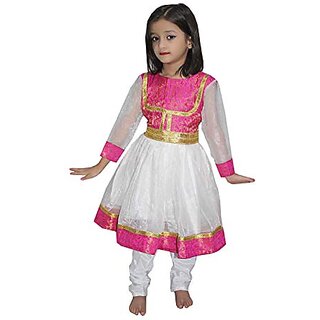 Kaku Fancy Dresses Indian Traditonal Dance Anarkali Costume - Multicolor, For Girls