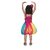 Kaku Fancy Dresses Western Costume Multicolor Frock - Magenta, For Girls
