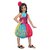 Kaku Fancy Dresses Western Costume Multicolor Frock - Magenta, For Girls