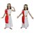 Kaku Fancy Dresses International Wear Egyptian Queen Cleopatra Costume - White, For Girls