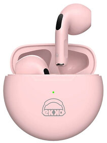 EKKO EARBEATS T03 TWS: 20-Hour Playback, Rich Sound, Twin Connect, Type C Charging, Siri & Google Assistant(Pink)