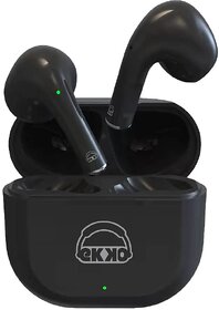 EKKO Earbeats T02 True Wireless Earbuds: 10MM Drivers, Mass Bass, Bluetooth 5.0, Ultimate Comfort, 3-Hour Playback (Black)