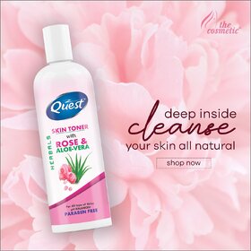 QUEST SKIN TONER WITH ROSE ALOEVERA PACK OF 2