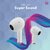 EKKO Earbeats T02 True Wireless Earbuds: 10MM Drivers, Mass Bass, Bluetooth 5.0, Ultimate Comfort, 3-Hour Playback (White)