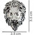LUCKY JEWELLERY Designer Antique Silver Oxidised Plating Lion Face Shaped Brooch/Lapel Pin for Men  Women