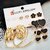 LUCKY JEWELLERY 6 Pairs Combo Set Of Earring for Women  Girls (270-CHEX-1184-6)