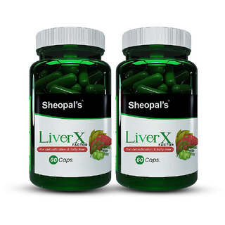Sheopal's Liver X For Liver Detox Ayurvedic Supplement For Fatty Liver Helps Reduce Damage Caused By Alcohol with Kutki 120 Capsules