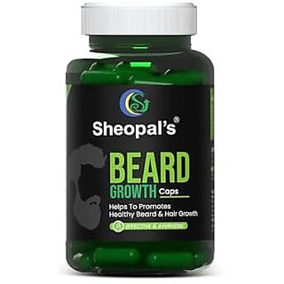Sheopal's Beard Growth Capsules for Thicker and Longer Beard for Men (60 capsules)
