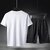 Odoky Men White  Black Casual T-Shirt and Short Set
