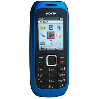(Refurbished) Nokia C1-00 (Blue, Dual SIM, 1.8 Inch Display) - Superb Condition, Like New