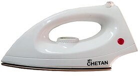 MyChetan Dry Iron 750W - Lightweight Plastic & Aluminium with Non-Stick Coating