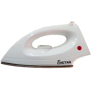 MyChetan Dry Iron 750W - Lightweight Plastic & Aluminium with Non-Stick Coating