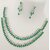 Premium Quality Emerald Green AAA CZ Stones Beautiful 2 Line Jewellery Set