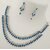 Premium Quality Royal Blue AAA CZ Stones Beautiful 2 Line Jewellery Set