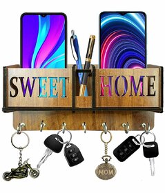 Sweet Home Design Wooden Key Holder with Storage Box
