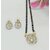 Premium Quality AAA CZ Stones Round Shape Mangalsutra Earrings Chain Set
