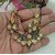 Designer Beautiful Everyday Wear CZ Polki Kundan Pan shape Mangalsutra Earrings Set