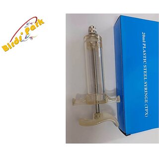 Polycarbonate Syringe 20ml Plastic steel (TPX) - Polycarbonate syringe durable for long lasting - 1pcs Birds' Park