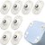 8 Pc Self Adhesive Mini Swivel Casters Wheels,Universal Wheels at The Bottom of The Storage Box, Swivel Caster Wheels 360 Degree Rotation Pulley for Furniture Various Storage Boxes (8)