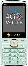 Oneme Fm02-4G (Dual Sim, 6.1 Cm (2.4 Inch) Display, 3000 Mah Battery, Green)