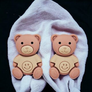 Lucky Jewellery Designer Pink Color Teddy Design Earring Stylish Teddy Bear Stud Earing  Cute Cartoon Earrings For Girl