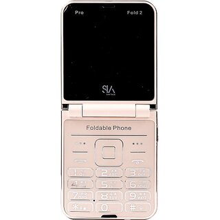 Sia Pro Fold 2 (Dual Sim, 6.1 Cm (2.4 Inch) Display, 2000 Mah Battery, Dark Gold)