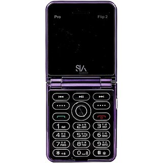 Sia Pro Flip2 (Dual Sim, 6.1 Cm (2.4 Inch) Display, 2000 Mah Battery, Purple)
